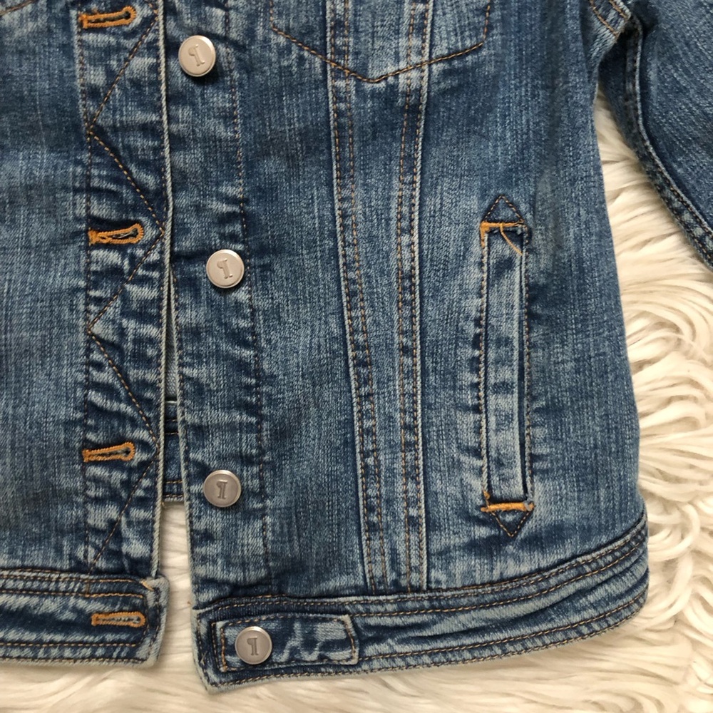 Pilcro Anthropologie Classic Button Down Blue Jean Denim Jacket size M - Picture 7 of 16